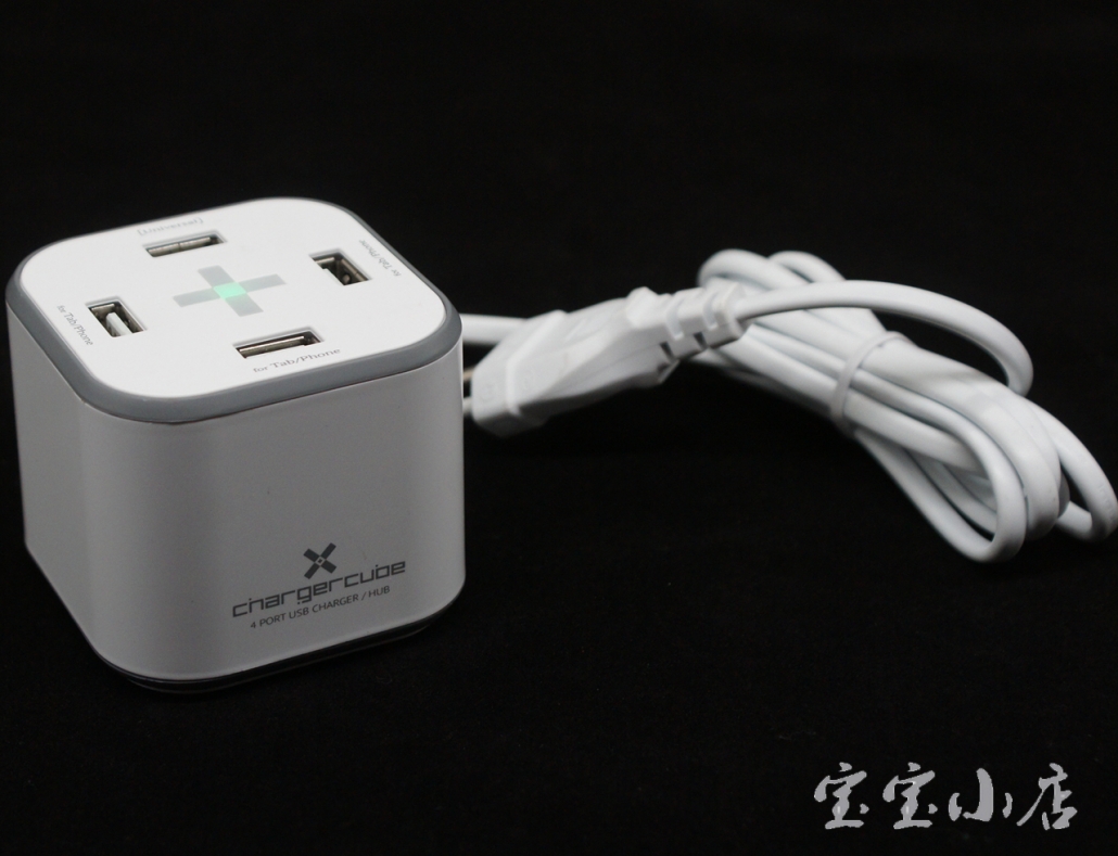 欧陆通bliss Charger Cube 4口充电立方体四口集线器(带电源)高速扩展Hub集线器一拖四充电器电脑BC1.2快充