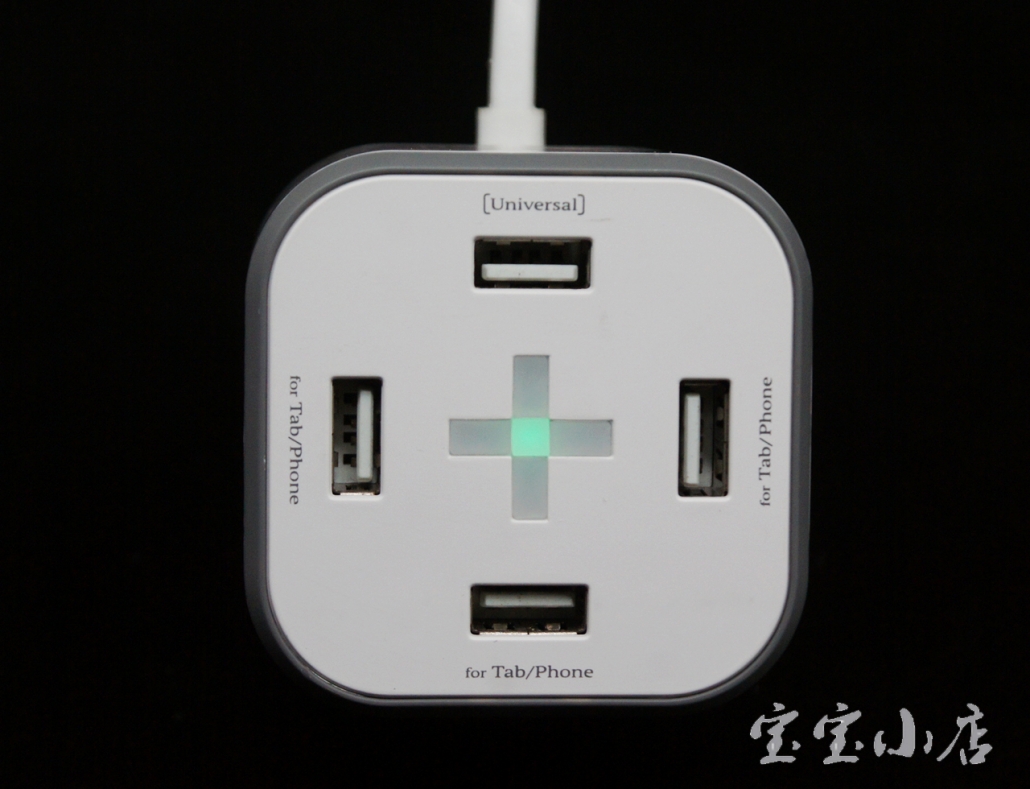 欧陆通bliss Charger Cube 4口充电立方体四口集线器(带电源)高速扩展Hub集线器一拖四充电器电脑BC1.2快充