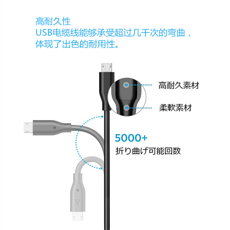 Anker安卓通用快充数据线手机平板快充Micro USB充电线电源线