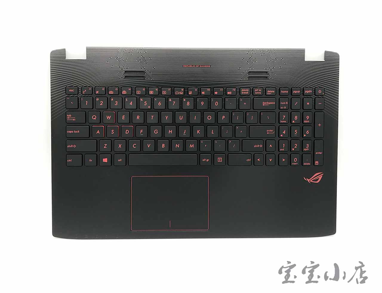 New华硕Asus GL552 GL552JX GL552VW GL552VX C壳 掌托 键盘Palmrest Case Cover & Backlit Keyboard US